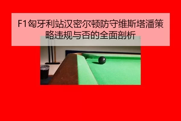 F1匈牙利站汉密尔顿防守维斯塔潘策略违规与否的全面剖析